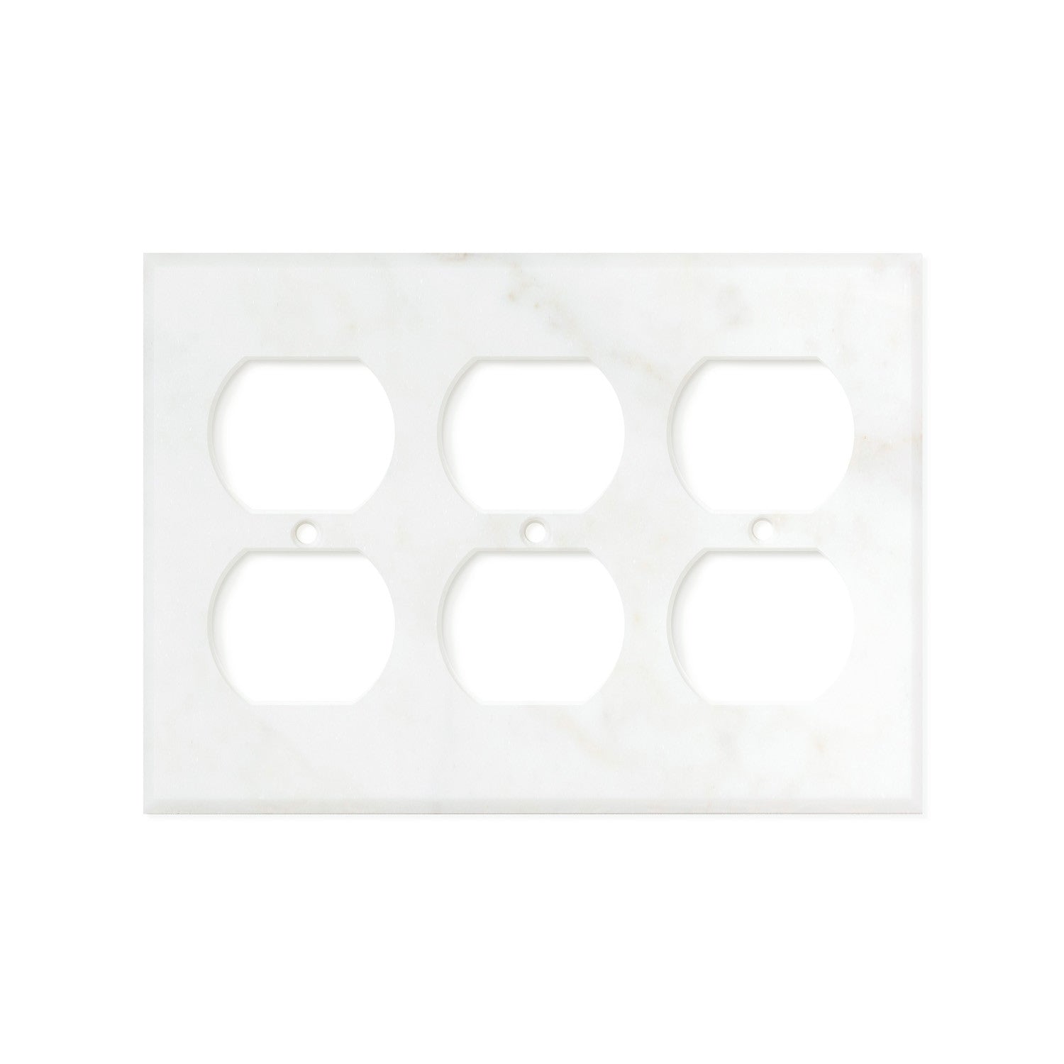 Calacatta Gold Marble Switch Plate Cover, Honed (3 DUPLEX) - Tilephile