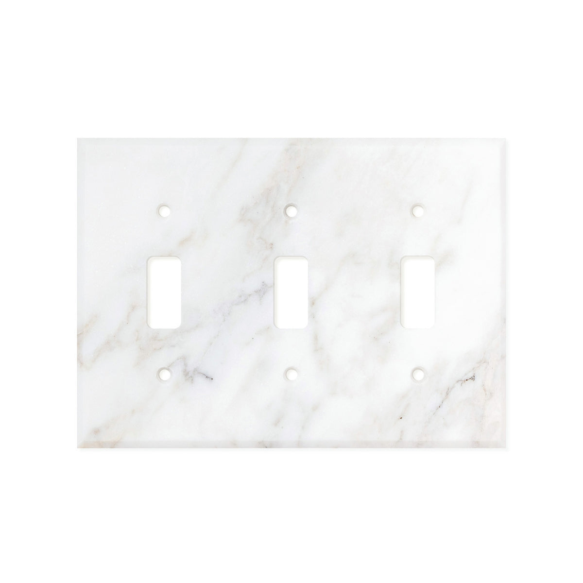 Calacatta Gold Marble 3 Toggle Switch Plate Cover Honed Tilephile