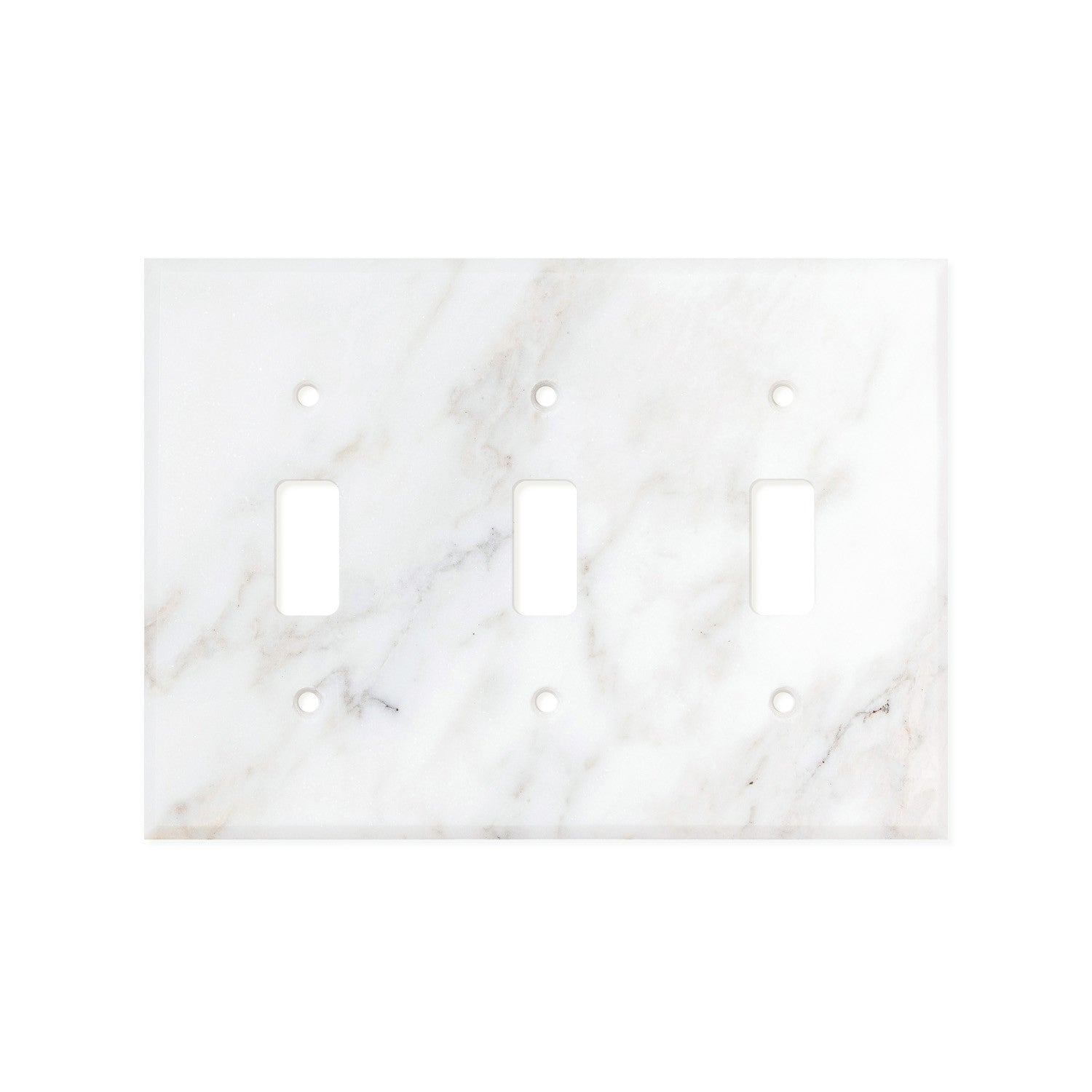 Calacatta Gold Marble Switch Plate Cover, Honed (3 TOGGLE) - Tilephile