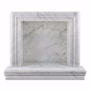 Bianco Carrara Marble Honed Hand-Made Custom Shampoo Niche / Shelf - Small - Tilephile