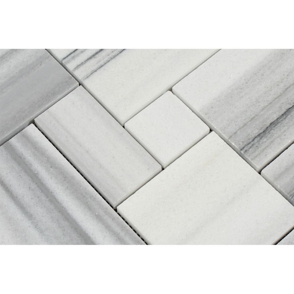 Mink (Marmara) Marble OPUS Mini Pattern Mosaic Tile Polished - Tilephile