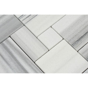 Mink  (Marmara) Marble Polished OPUS Mini-Pattern Mosaic Tile (Interlocking) - Tilephile