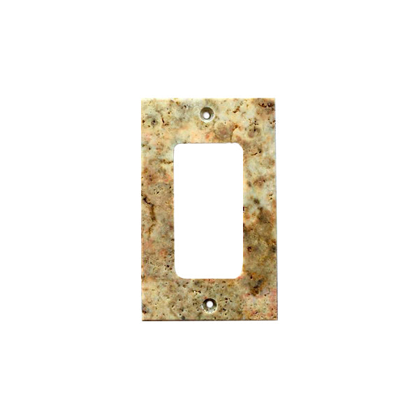 Scabos Travertine Single Rocker Switch Plate Cover - Travertine Wall Plate