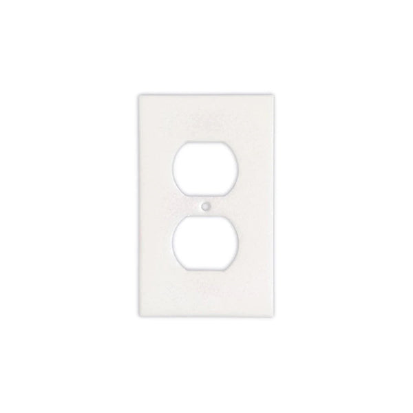 Thassos White Marble Single Duplex Switch Plate Cover - Marble Wall Plate - Honed