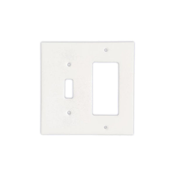 Thassos White Marble Toggle Rocker Switch Plate Cover - Marble Wall Plate - Polished