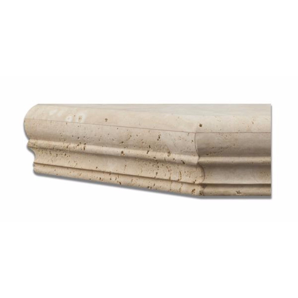 Ivory Travertine Honed Hand-Made Custom Shower Corner Shelf - Tilephile